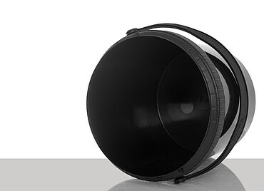 Plastic round bucket: 2,5 liter, colour: black Plastic round bucket: 2,5 liter, colour: black