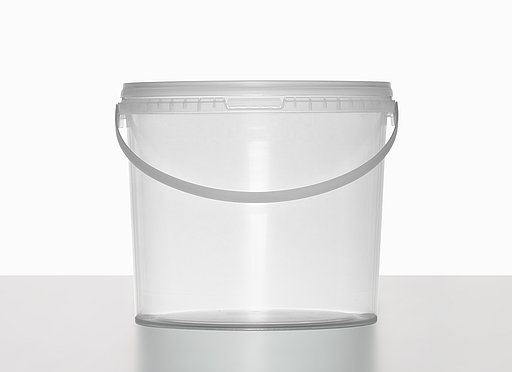 Kunststoff Rundeimer: 5,5 Liter, Farbe: transparent