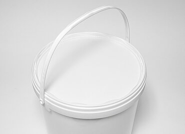 Plastic round bucket: 20,0 liter, colour: white Plastic round bucket: 20,0 liter, colour: white