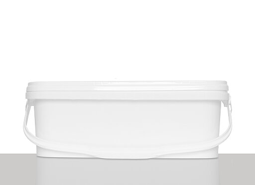 Kunststoff Rechteckeimer: 3,5 Liter, Farbe: weiß