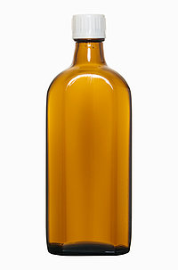 Meplatflasche: 250 Milliliter, Farbe: braun