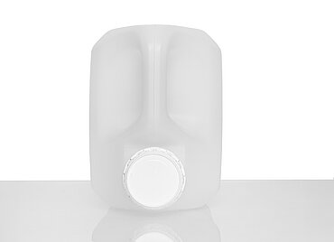 Kunststoffkanister fluoriert: 10,0 Liter, Farbe: natur