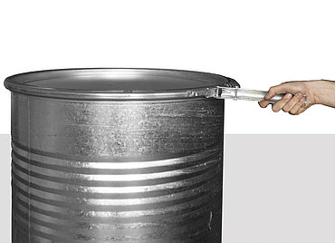 Stahlblech Bergungsfass: 300,0 Liter, Farbe: verzinkt