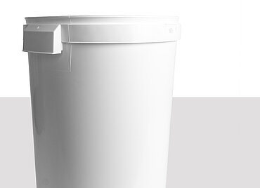 Plastic hobbock: 40,0 liter, colour: white