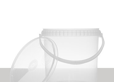 Kunststoff Rundeimer: 10,0 Liter, Farbe: transparent Kunststoff Rundeimer: 10,0 Liter, Farbe: transparent