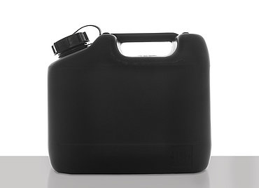 Plastic canister conductive: 10,0 liter, colour: black