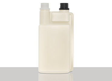 Dosage Bottle 2-Neck/60: 1,0 liter, colour: ivory