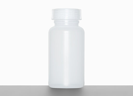 Laboratory bottle: 1,0 liter, colour: natural
