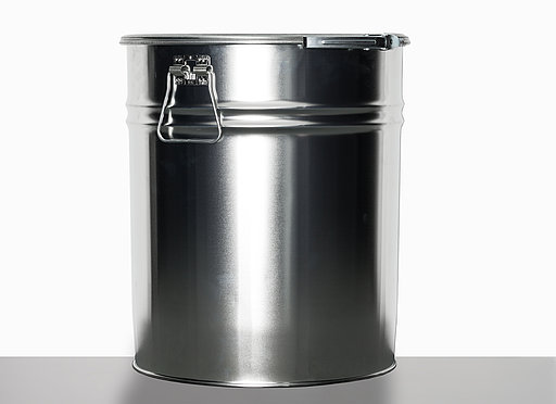 Weißblech Hobbock: 29,0 Liter, Farbe: blank