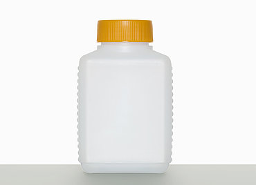 Kunststoff Vierkantflasche: 300 Milliliter, Farbe: natur