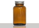 Glass-Packer: 120 milliliter, colour: brown transparent