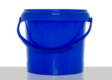 Kunststoff Rundeimer: 2,5 Liter, Farbe: blau