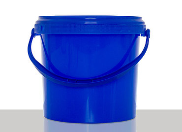 Kunststoff Rundeimer: 2,5 Liter, Farbe: blau