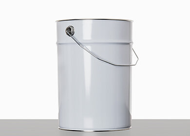 Weißblecheimer: 12,0 Liter, Farbe: weiß