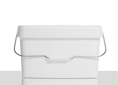 Kunststoff Rechteckeimer: 17,0 Liter, Farbe: weiß
