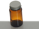 Glass-Packer: 75 milliliter, colour: brown transparent