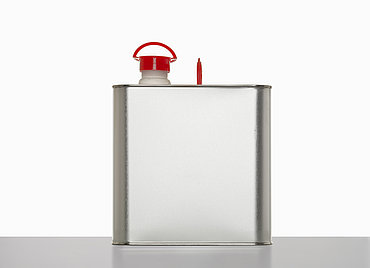 Tinplate canister: 2,5 liter, colour: blank