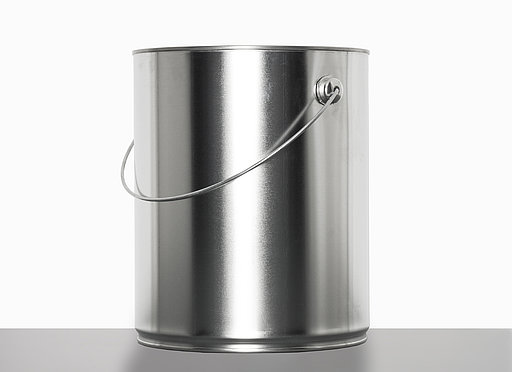 Tinplate bucket: 5,0 liter, colour: blank