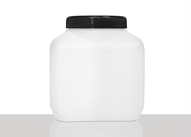 Kunststoff Vierkantflasche: 1,0 Liter, Farbe: natur