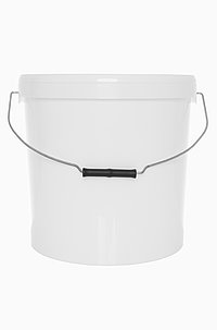 Plastic round bucket: 19,5 liter, colour: white