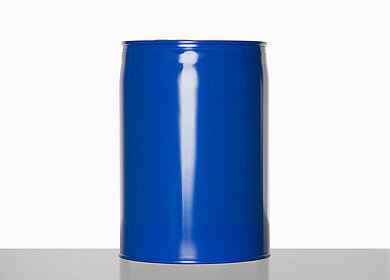 Stahlblech Flachkanne i.l.: 12,0 Liter, Farbe: blau RAL 5010