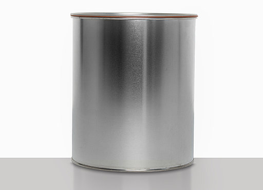 Tinplate can: 3,0 liter, colour: blank