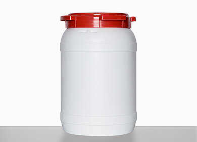 Wide neck drum: 20,0 liter, colour: white
