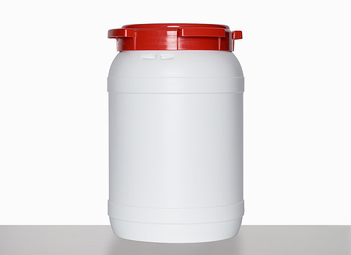 Wide neck drum: 20,0 liter, colour: white