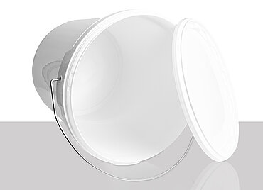 Kunststoff Rundeimer: 10,8 Liter, Farbe: weiß