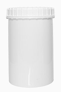 Kunststoff Schraubdeckeldose: 1,0 Liter, Farbe: weiß