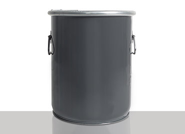 Stahlblech Hobbock zyl.: 20,0 Liter, Farbe: grau RAL 7012