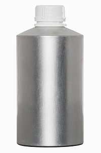 Aluminum bottle: 1,3 liter, colour: matte silver stained