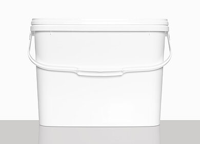 Kunststoff Rechteckeimer: 8,0 liter, colour: white