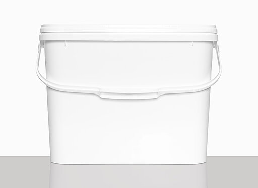 Kunststoff Rechteckeimer: 8,0 Liter, Farbe: weiß