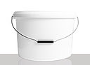 Plastic oval bucket: 18,1 liter, colour: white