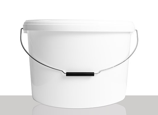 Kunststoff Ovaleimer: 18,1 Liter, Farbe: weiß