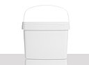 Square bucket: 20,0 liter, colour: white