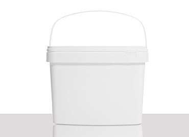 Square bucket: 20,0 liter, colour: white