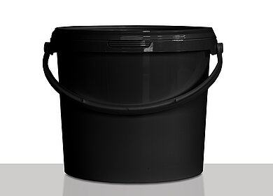 Kunststoff Rundeimer ECO: 5,6 Liter, Farbe: schwarz