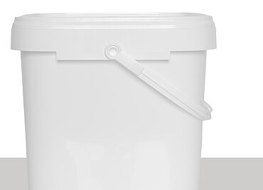 Kunststoff Rechteckeimer: 21,0 Liter, Farbe: weiß