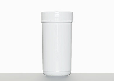 Screw cap can: 50 milliliter, colour: white