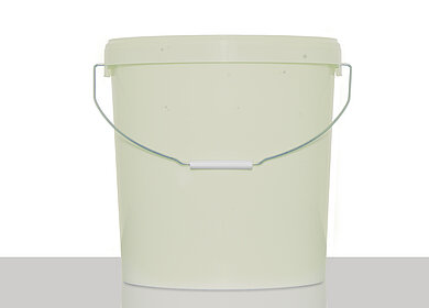 Plastic round bucket ECO: 21,3 liter, colour: natural