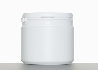Kunststoff Stülpdeckeldose OV Spezial: 500 Milliliter, Farbe: weiß
