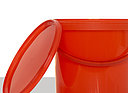 Plastic round bucket: 5,0 liter, colour: red