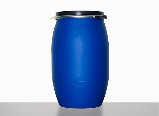 Kunststoff Deckelfass E.V.: 120,0 Liter, Farbe: blau