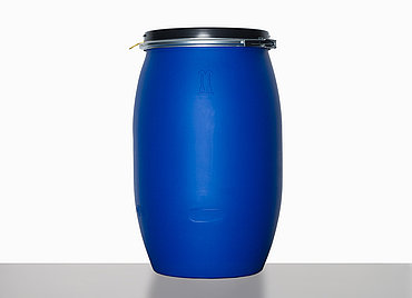 Kunststoff Deckelfass E.V.: 120,0 Liter, Farbe: blau