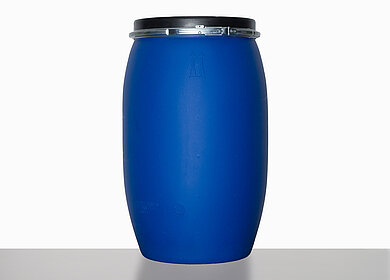 Kunststoff Deckelspundfass: 120,0 Liter, Farbe: blau