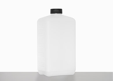 Kunststoff Vierkantflasche: 2,0 Liter, Farbe: natur
