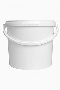 Plastic round bucket: 5,7 liter, colour: white
