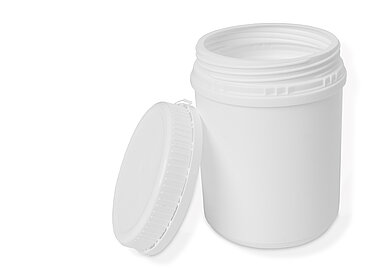 Kunststoff Schraubdeckeldose UN: 780 Milliliter, Farbe: weiß